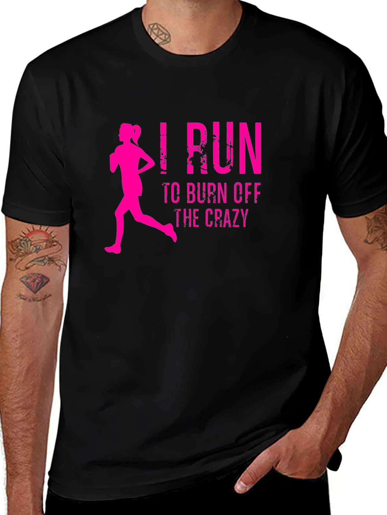 Variant 9 of I Run To Burn Off The Crazy Graphic Tee