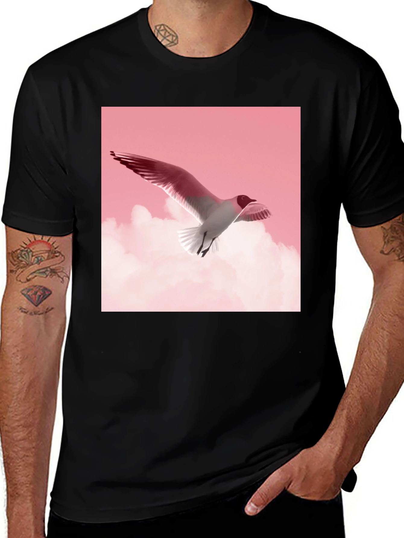Variant 22 of Seagull in Pink Sky Graphic T-Shirt