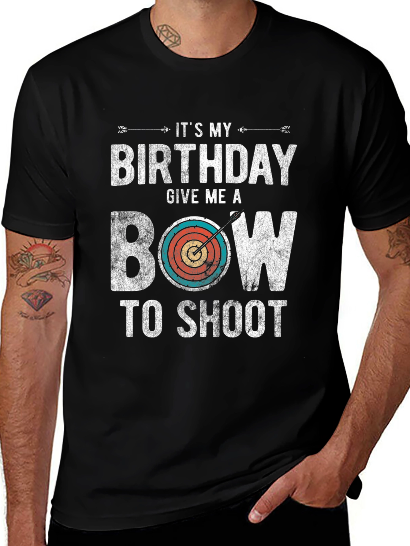Variant 7 of Birthday Bow T-Shirt: Archery Gift for Men