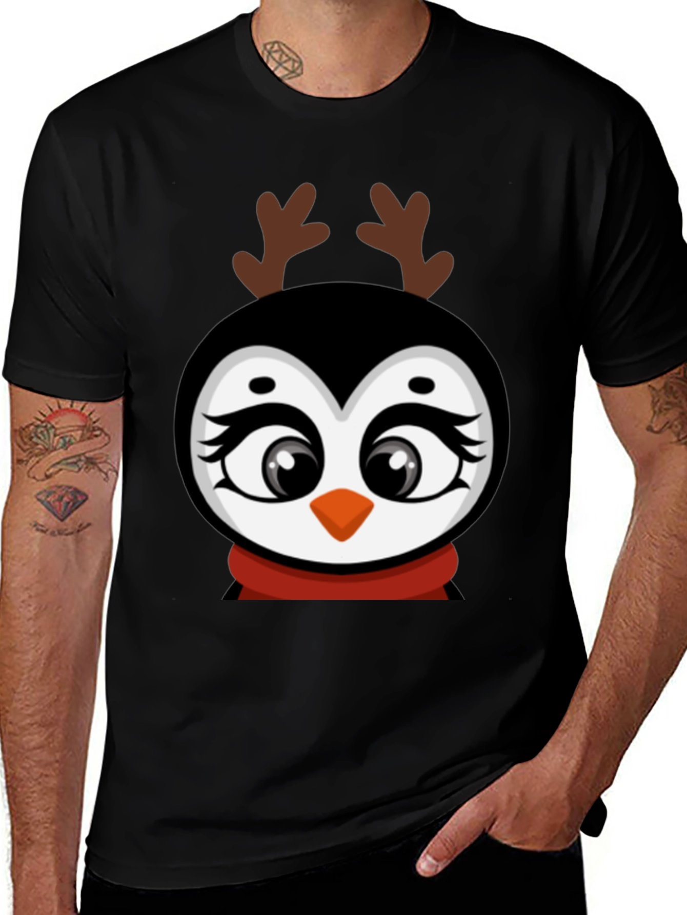 Variant 27 of Festive Penguin Reindeer T-Shirt