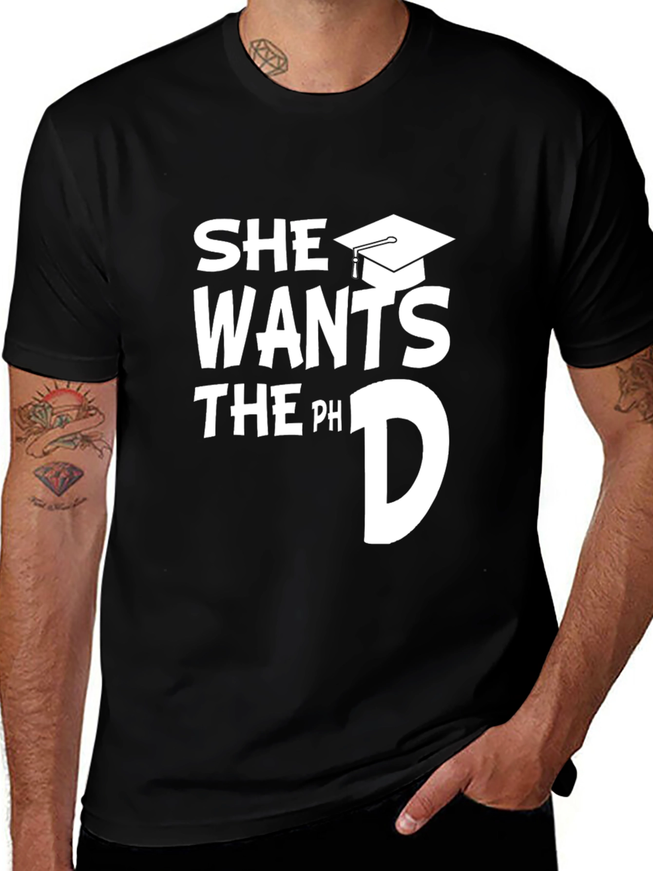 Variant 27 of She Wants the PhD Funny Graduation T-Shirt