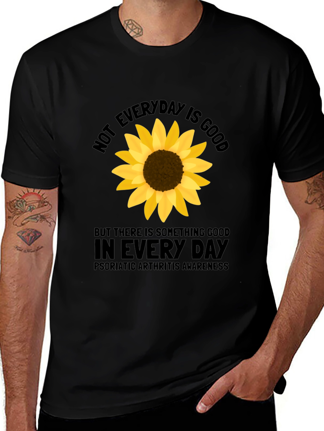 Psoriatic Arthritis Awareness Sunflower T-Shirt