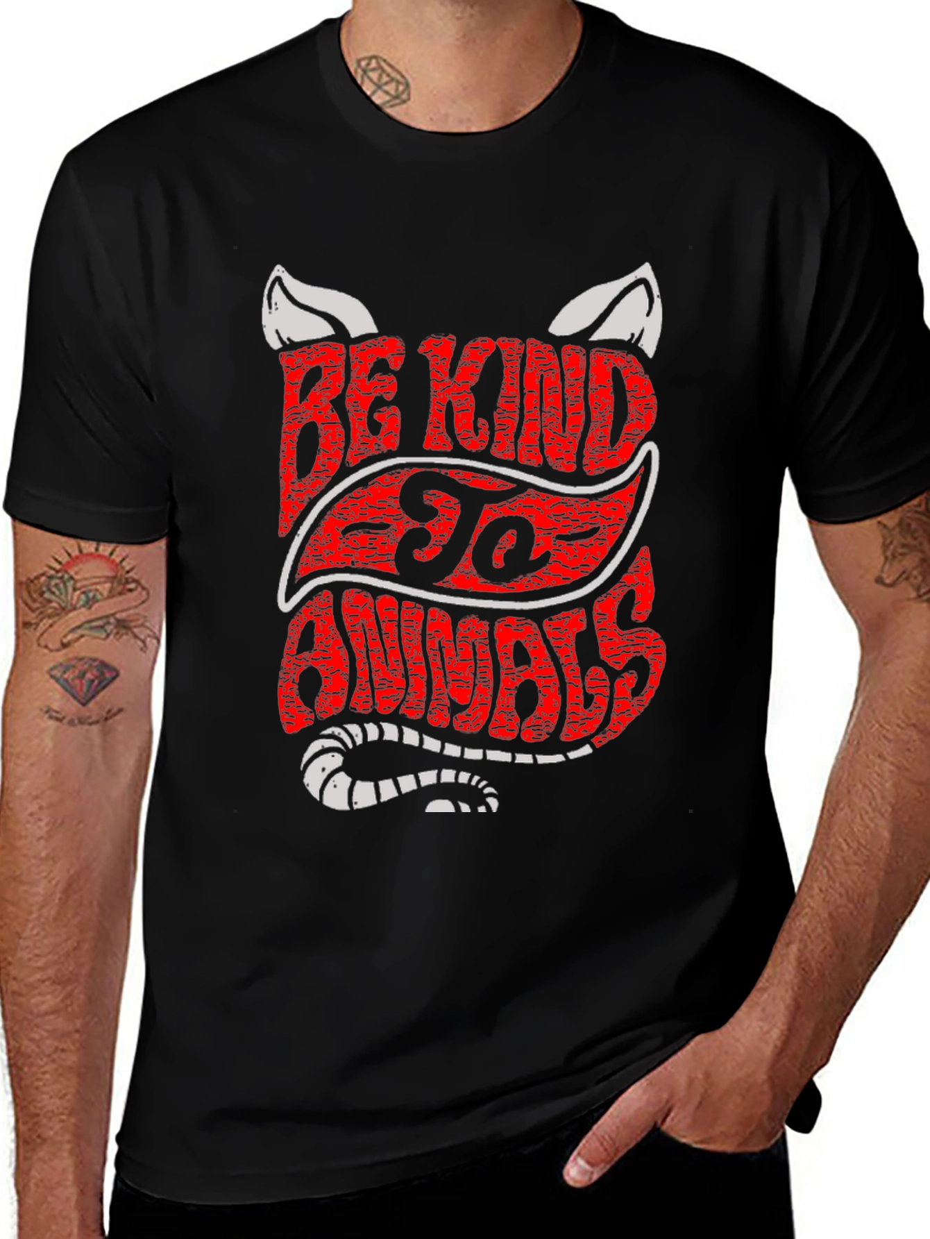 Variant 4 of Be Kind To Animals Graphic Tee