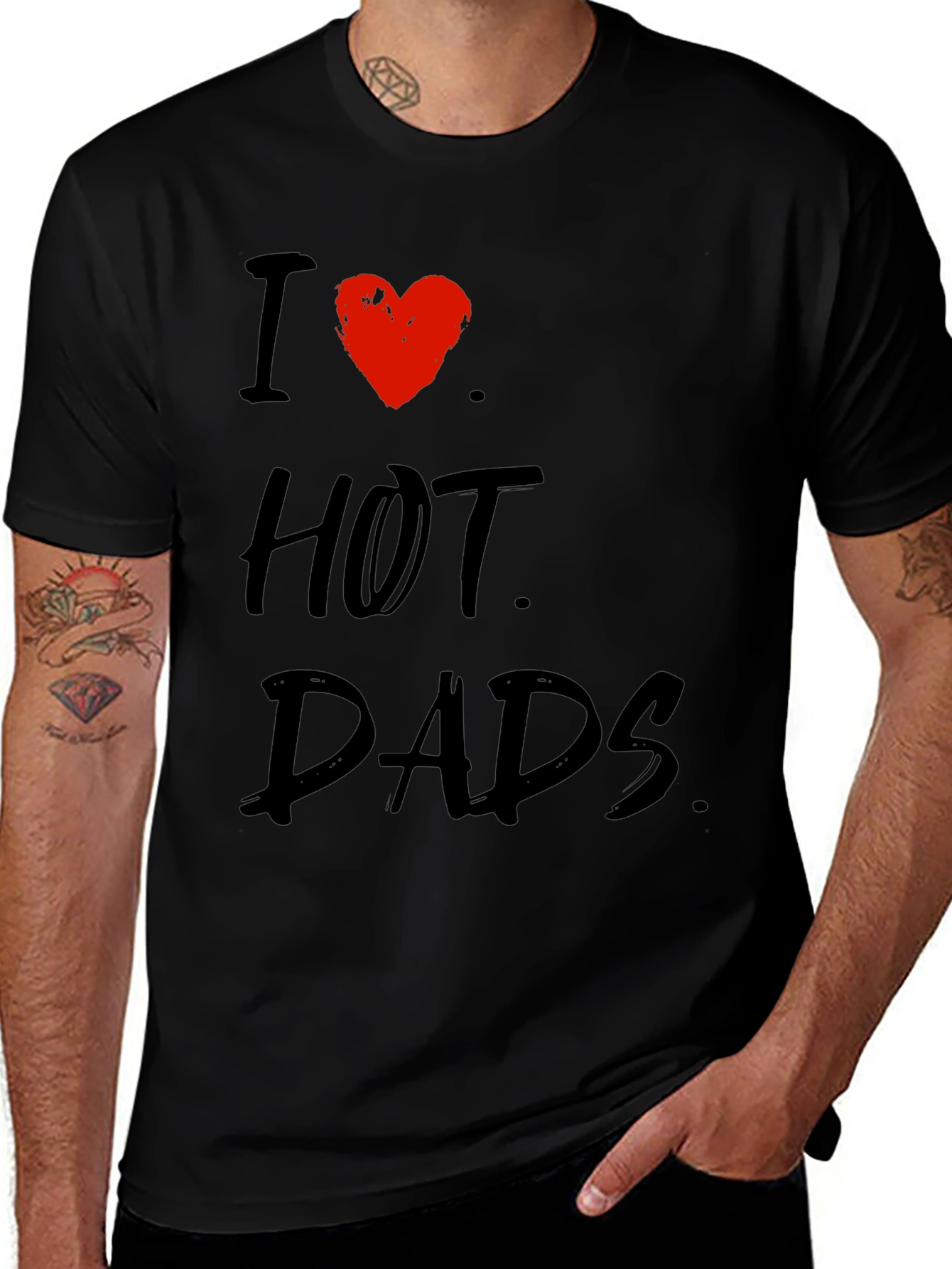 Variant 23 of I Heart Hot Dads Graphic T-Shirt