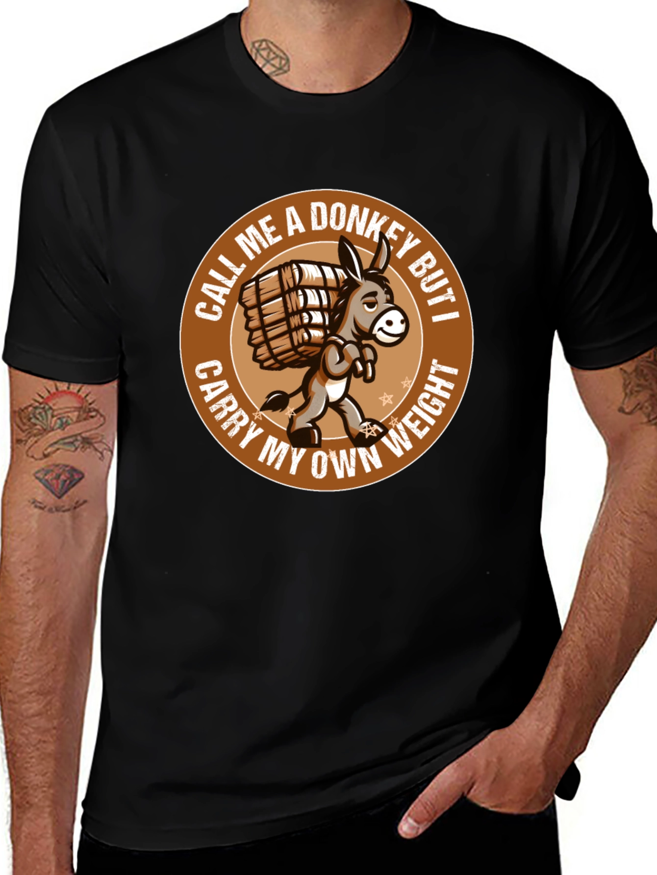 Variant 14 of Funny Donkey T-Shirt - Carry My Own Weight