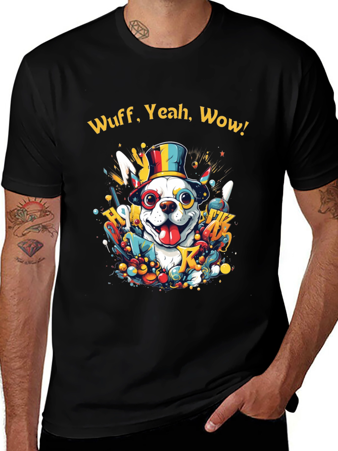 Variant 16 of Wuff, Yeah, Wow Dog Graphic Tee