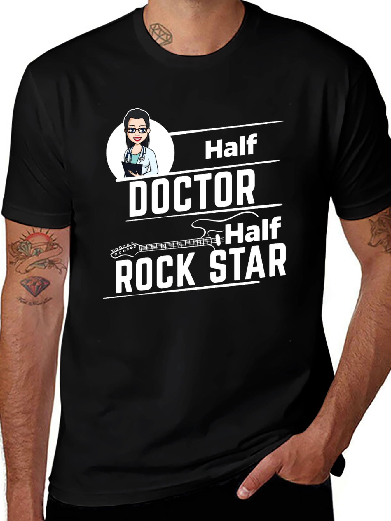 Variant 28 of Half Doctor Half Rock Star T-Shirt