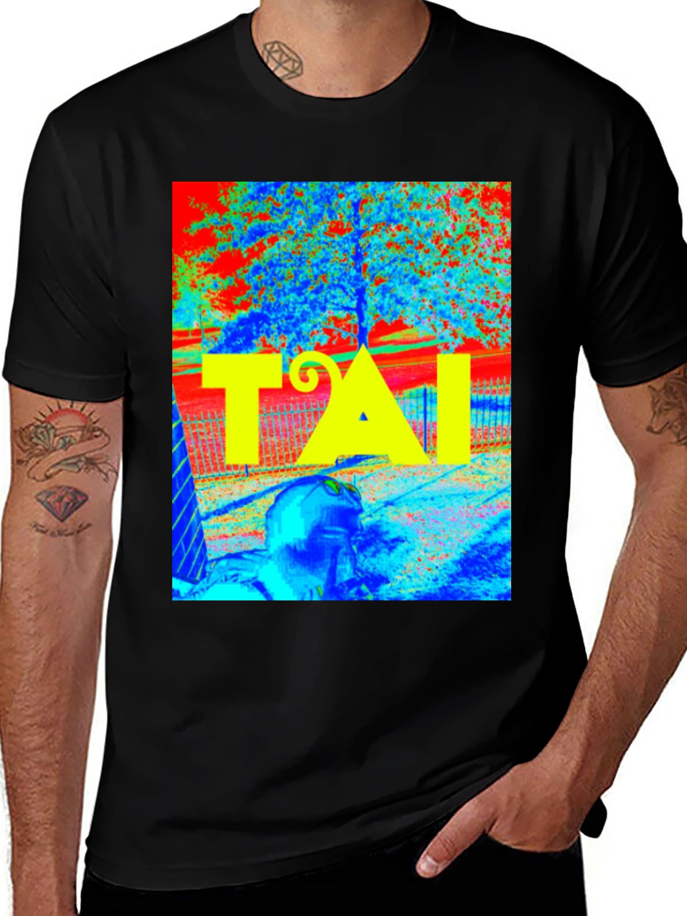 Variant 4 of Abstract TAI Graphic Tee - Unisex Black T-Shirt