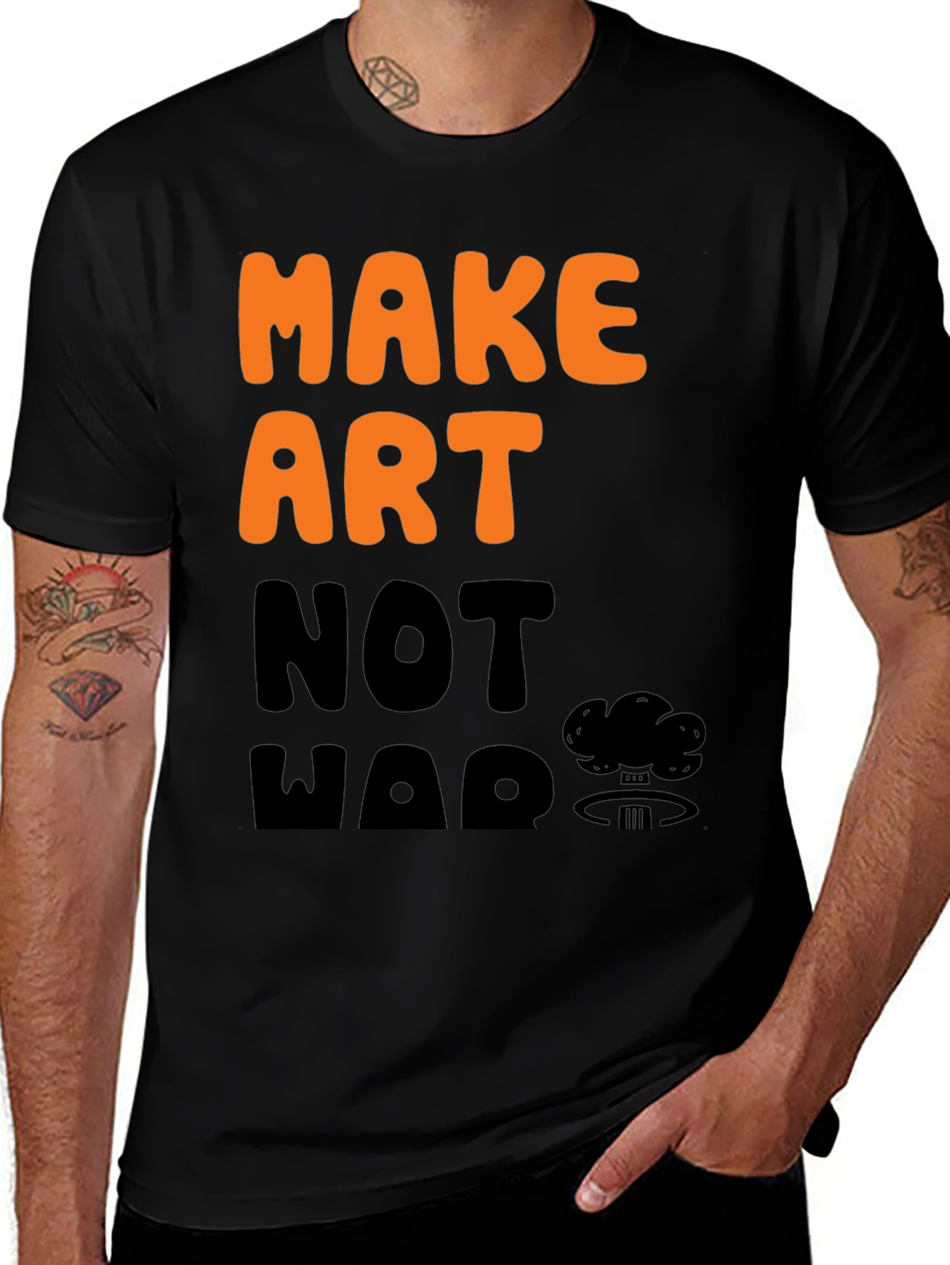 Variant 18 of Make Art Not War Graphic T-Shirt