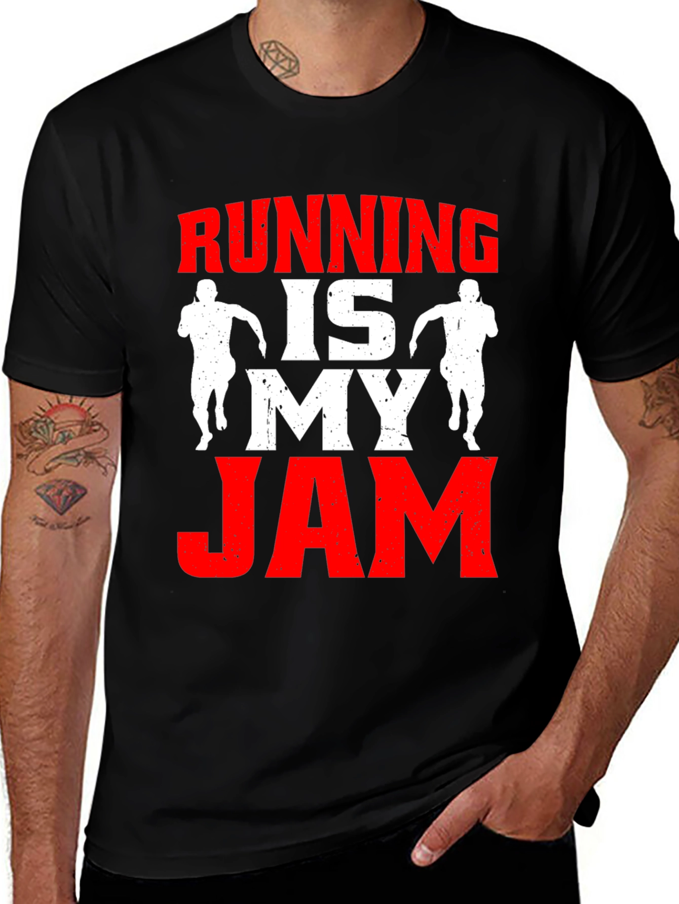 Variant 2 of Running is My Jam Black T-Shirt