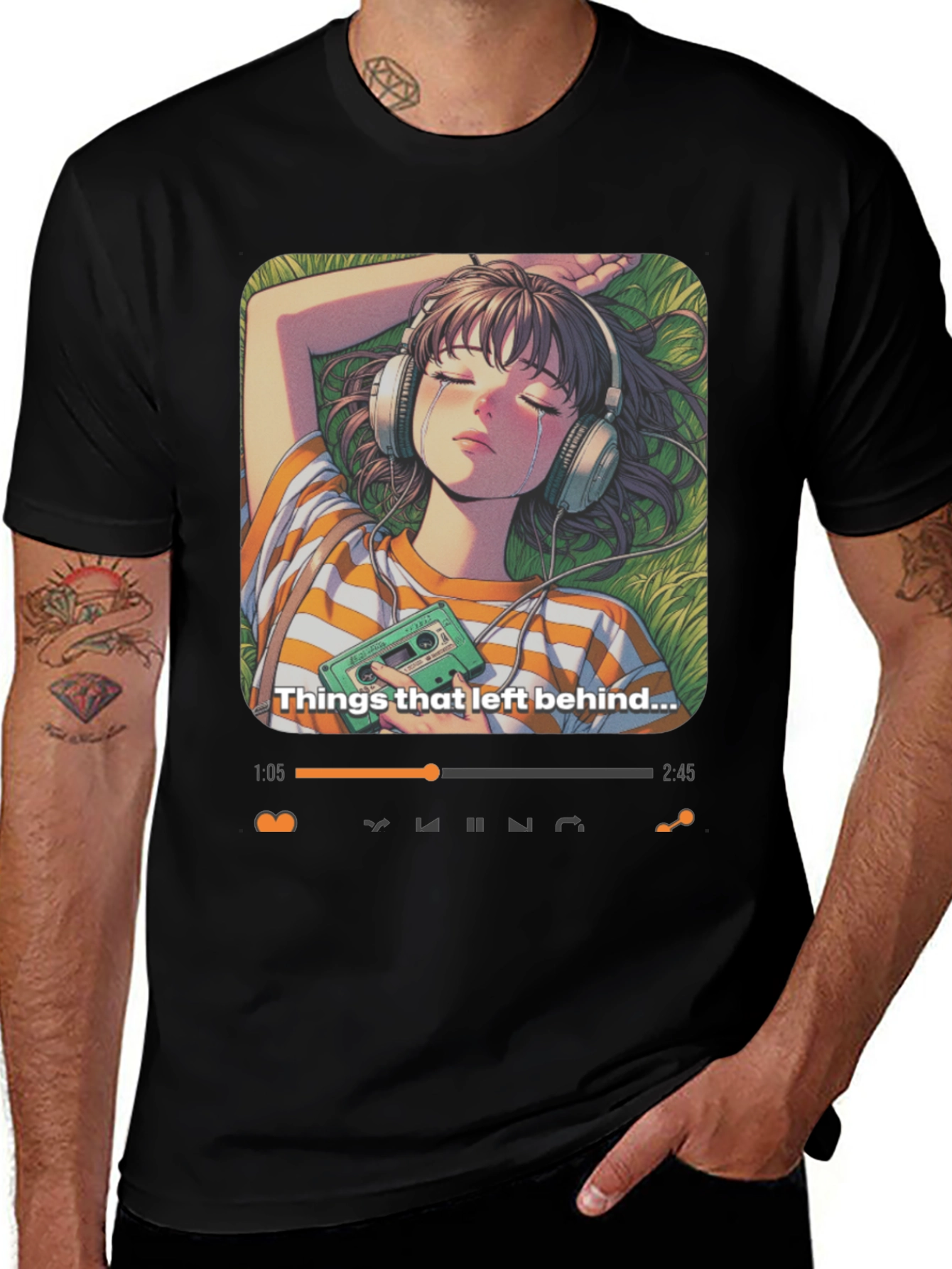 Variant 20 of Anime Girl 'Things Left Behind' Graphic Tee