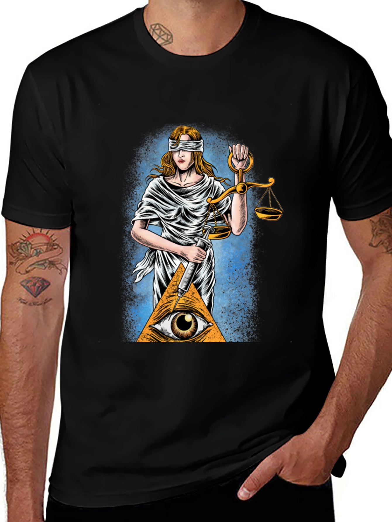 Justice Scale Eye Graphic Tee