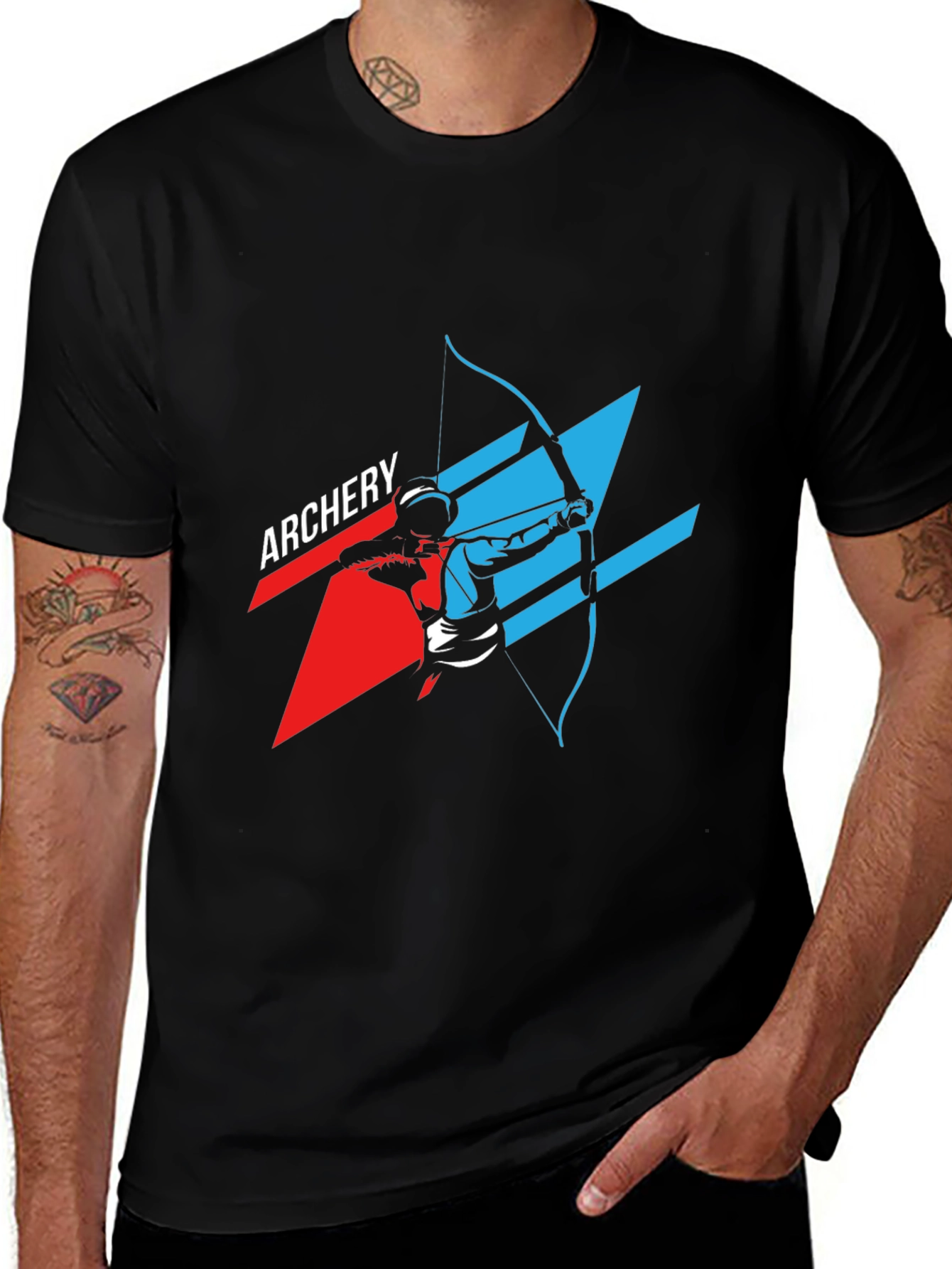 Variant 9 of Archery Graphic Tee - Black Casual Shirt