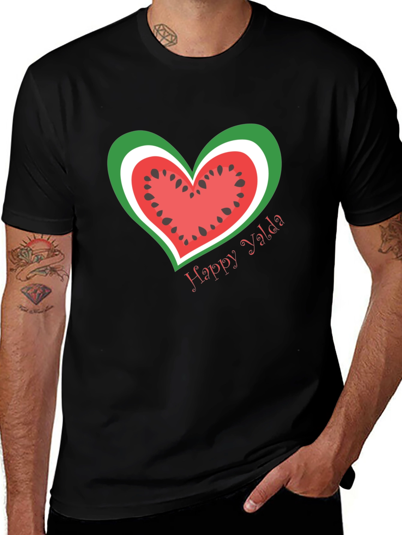 Happy Yalda Heart Watermelon T-Shirt