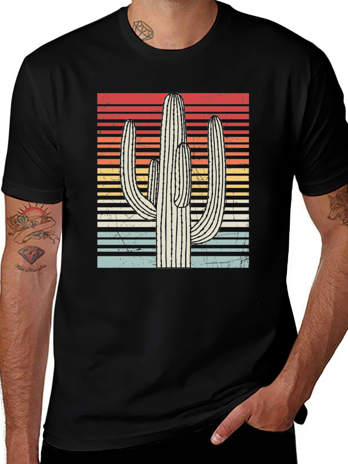 Variant 9 of Retro Cactus Graphic Tee - Desert Vibes