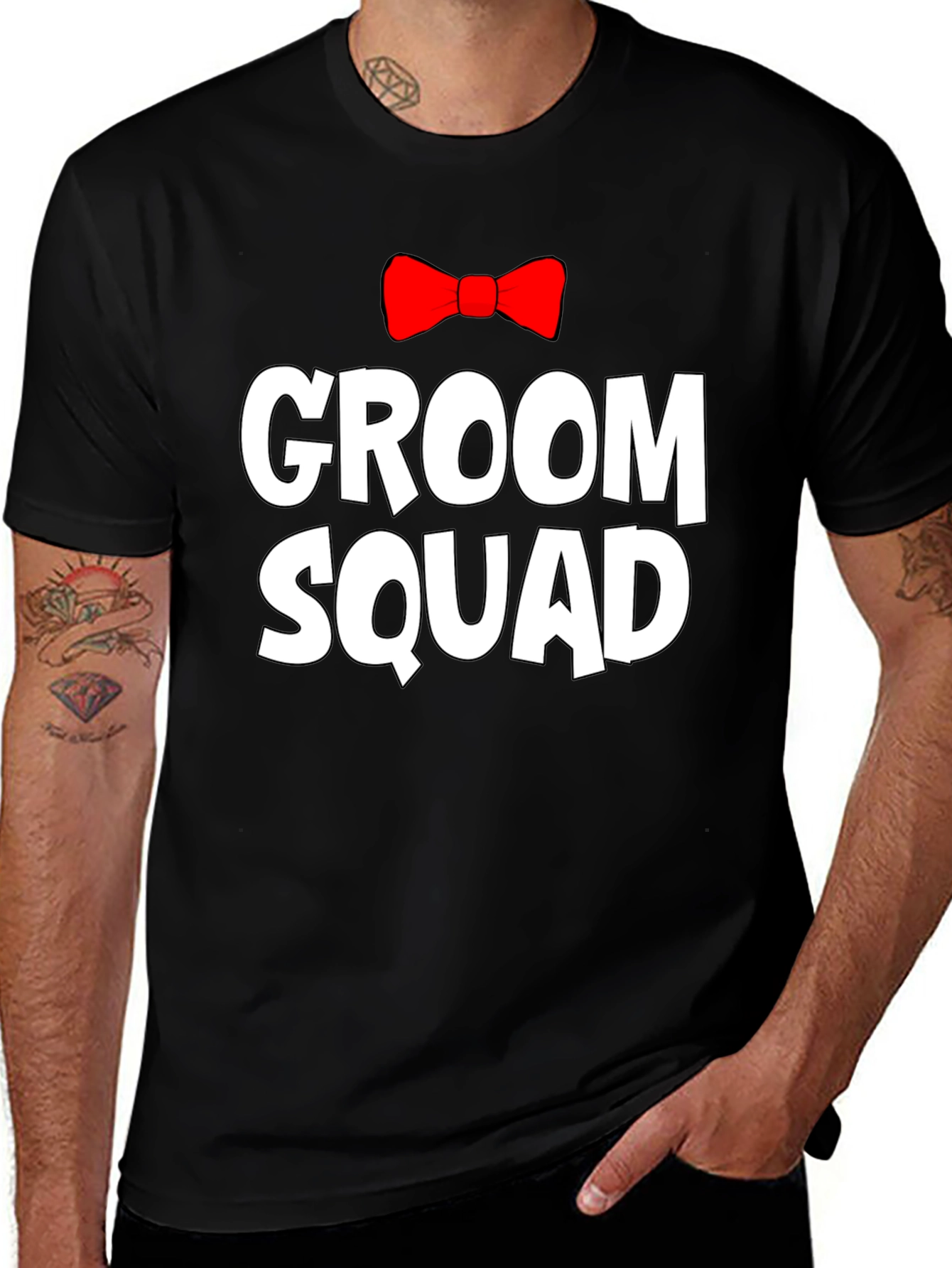 Variant 27 of Groom Squad Crew Neck T-Shirt - Wedding Party Tee