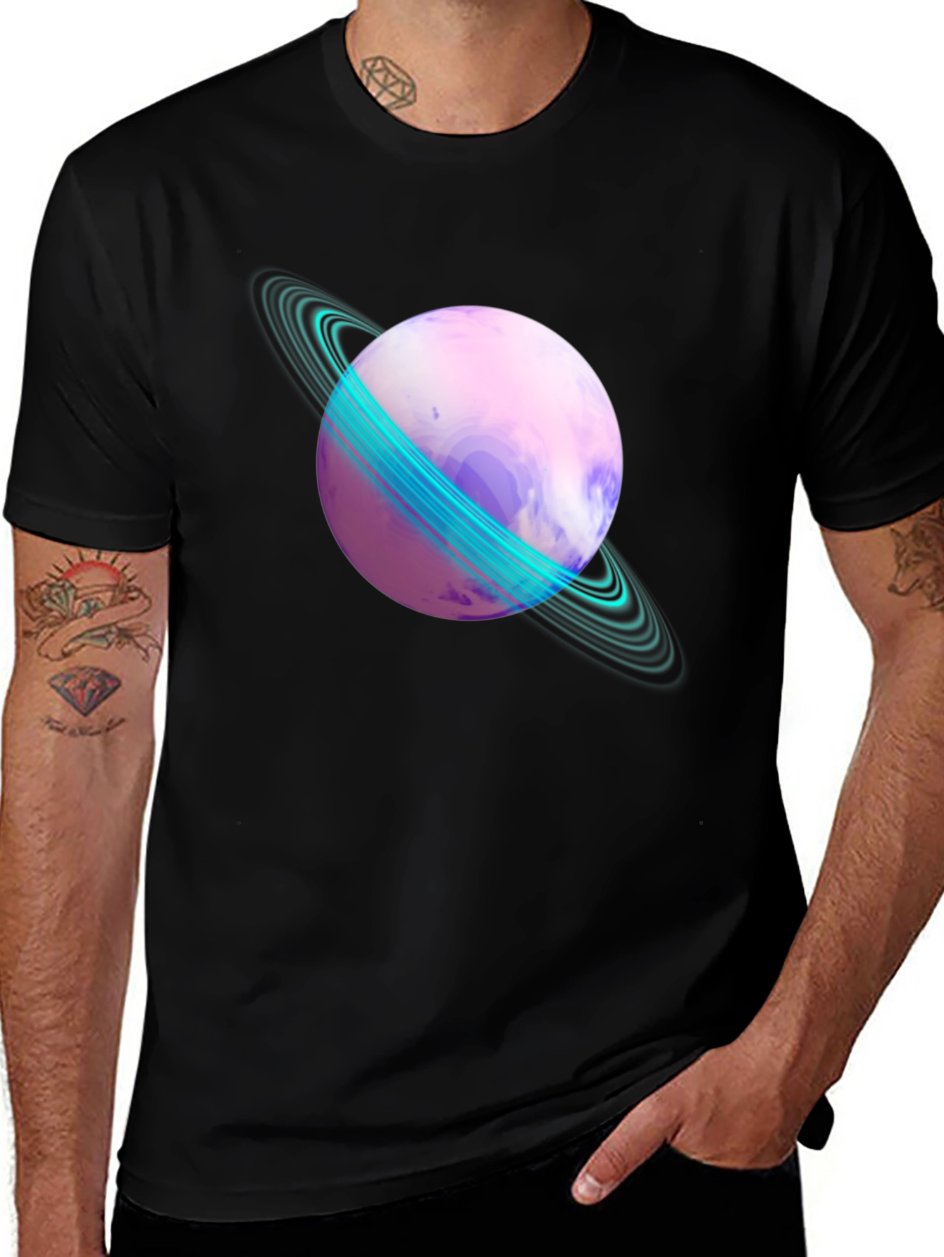 Variant 22 of Saturn Graphic T-Shirt - Galaxy Style