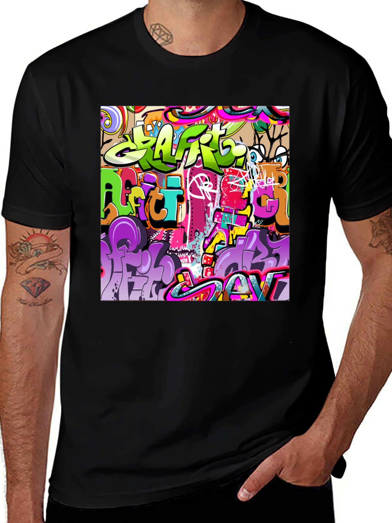 Variant 6 of Graffiti Art T-Shirt - Urban Streetwear Style