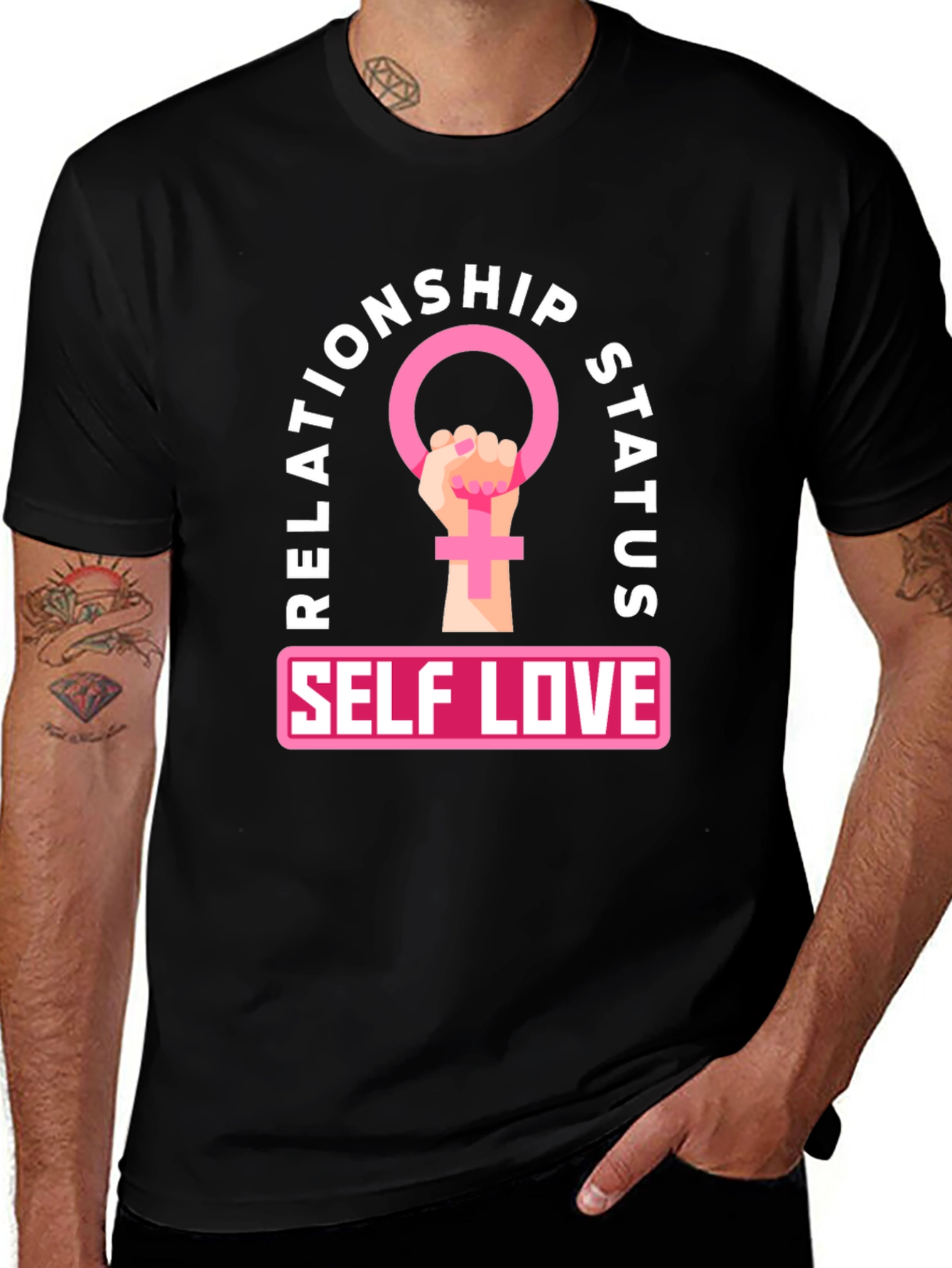 Variant 22 of Self Love Relationship Status T-Shirt - Feminist Power Tee