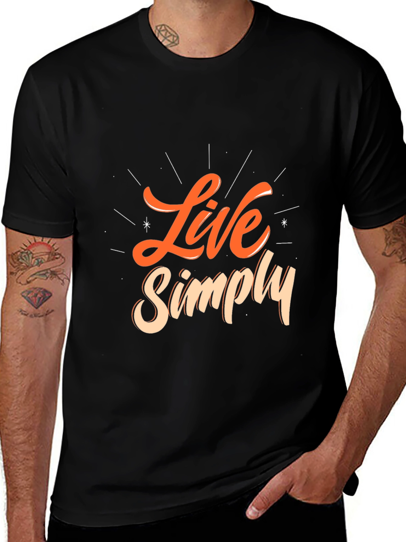 Variant 12 of Live Simply Black Graphic Tee