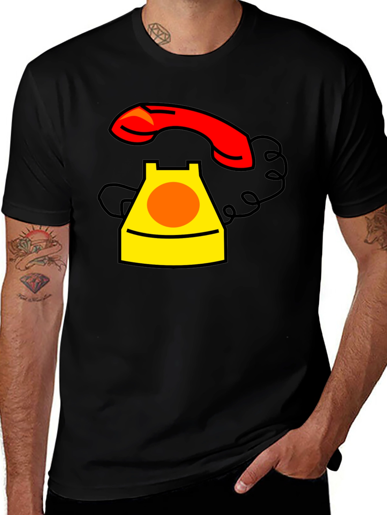 Variant 29 of Retro Rotary Phone Graphic T-Shirt