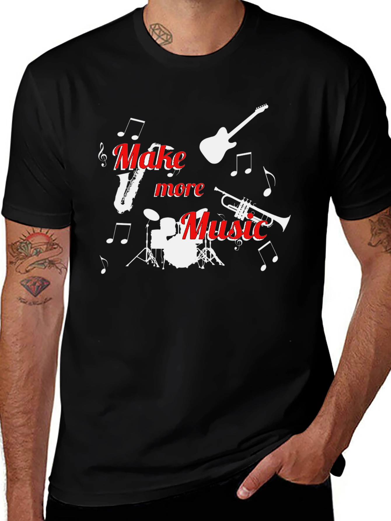 Variant 28 of Make More Music Black T-Shirt