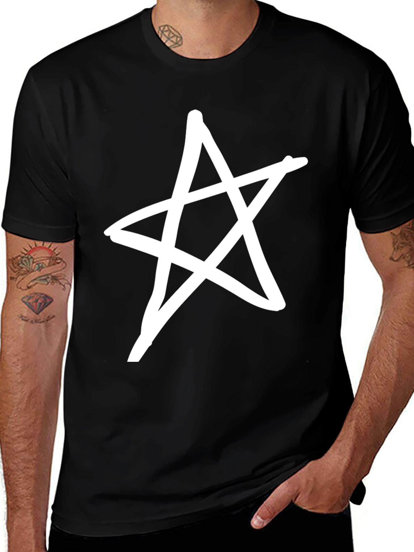 Variant 20 of Star Graphic Black T-Shirt