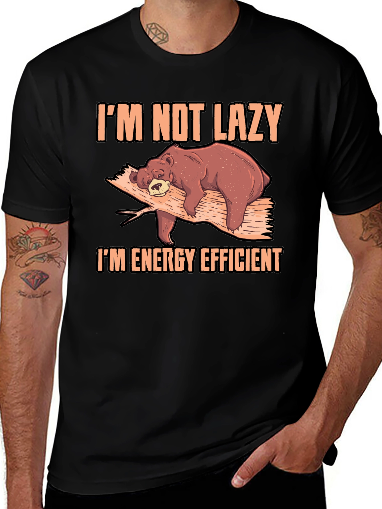 Variant 6 of I'm Not Lazy Bear T-Shirt
