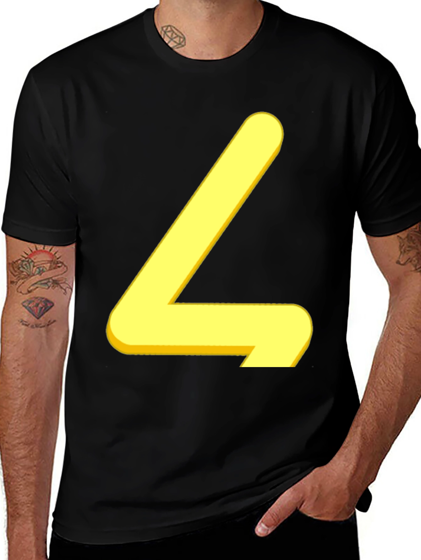Variant 16 of Bold Yellow Letter T-Shirt