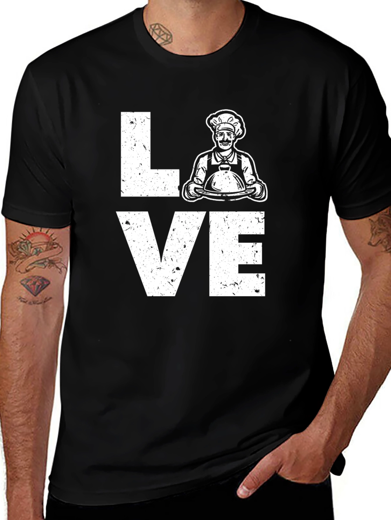 Variant 7 of Love Cooking T-Shirt Chef Culinary Design