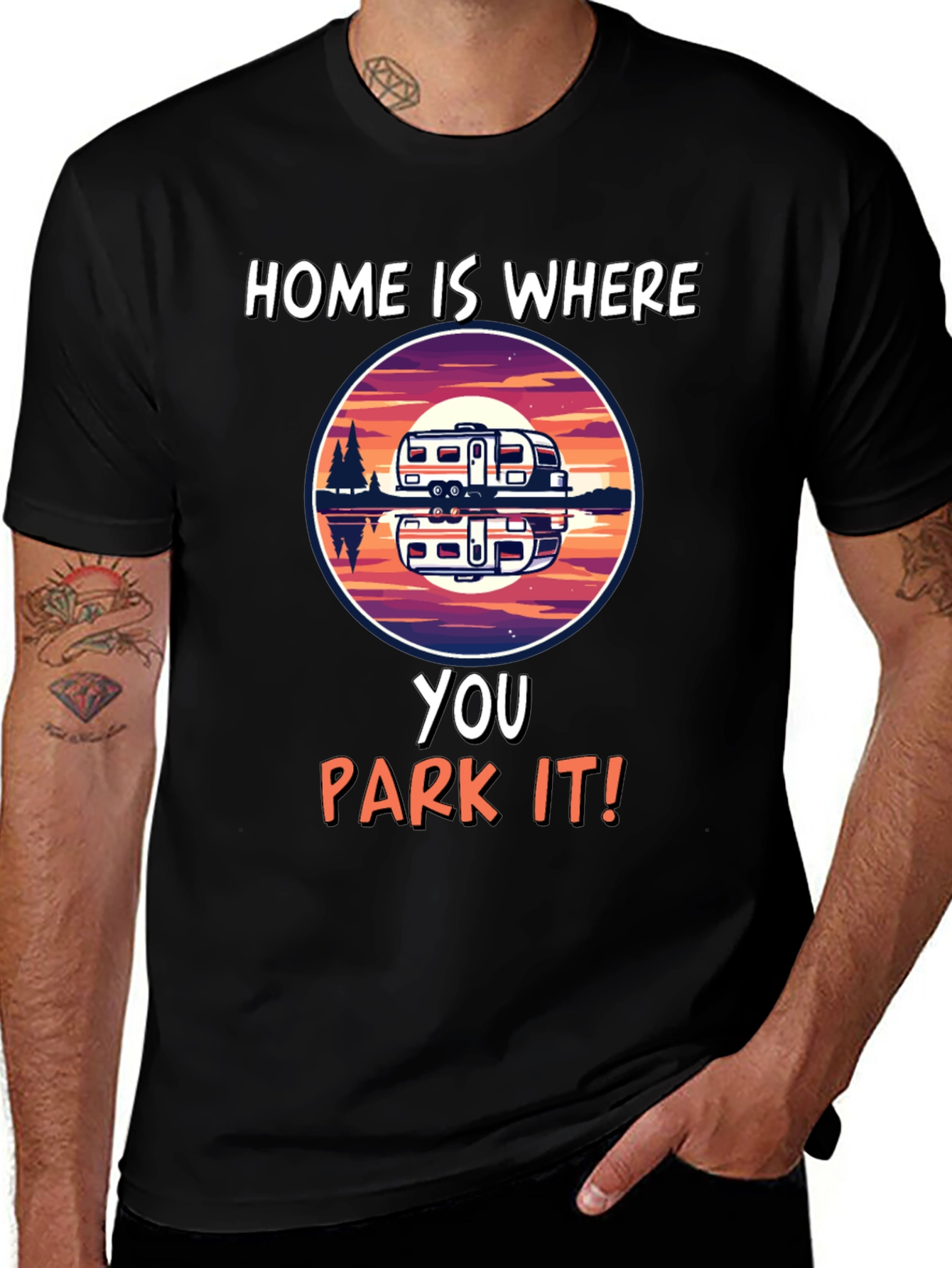 Home is Where You Park It RV Camping T-Shirt