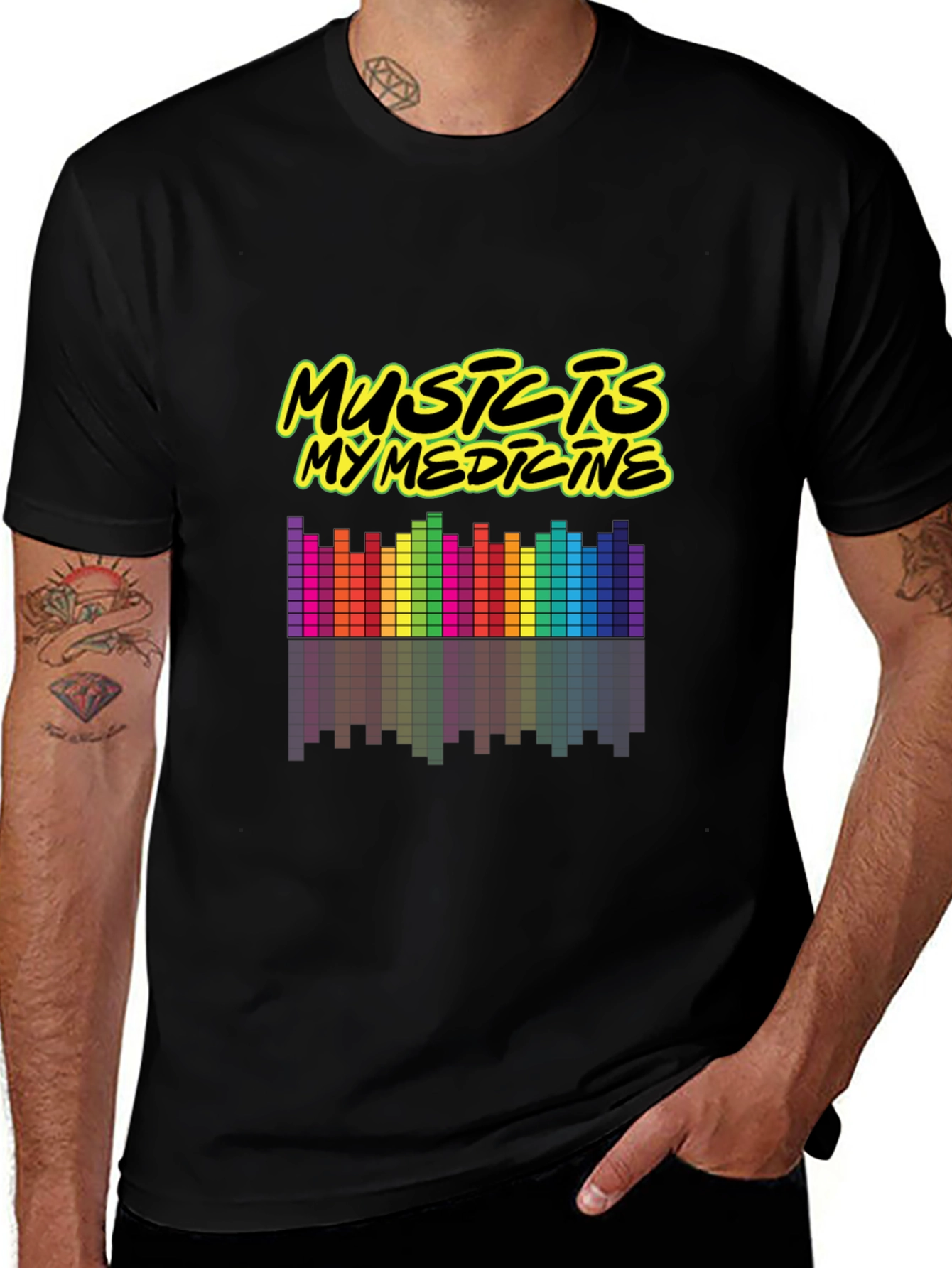 Variant 26 of Music is My Medicine Graphic T-Shirt