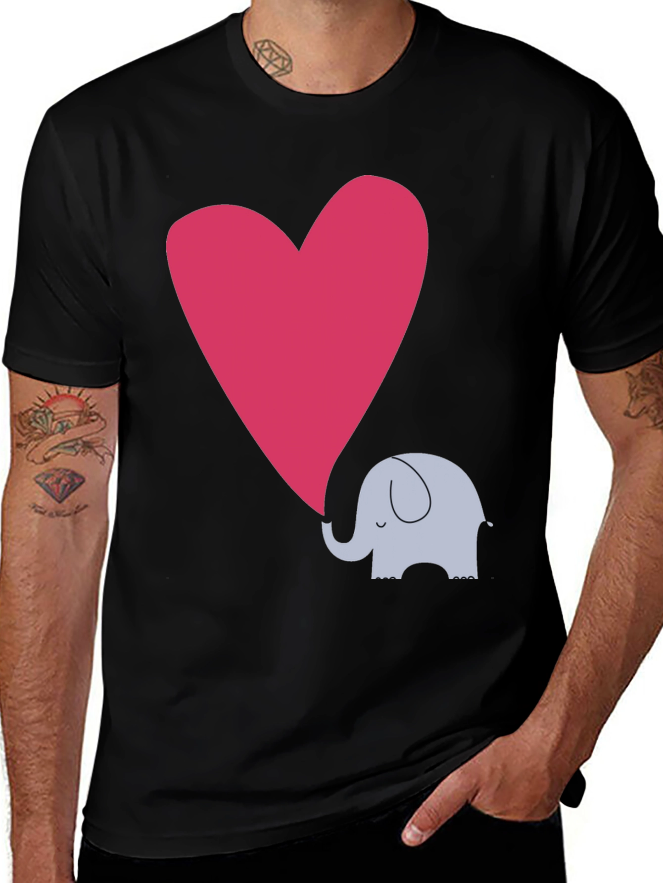 Variant 24 of Elephant Heart Graphic Men's Tee
