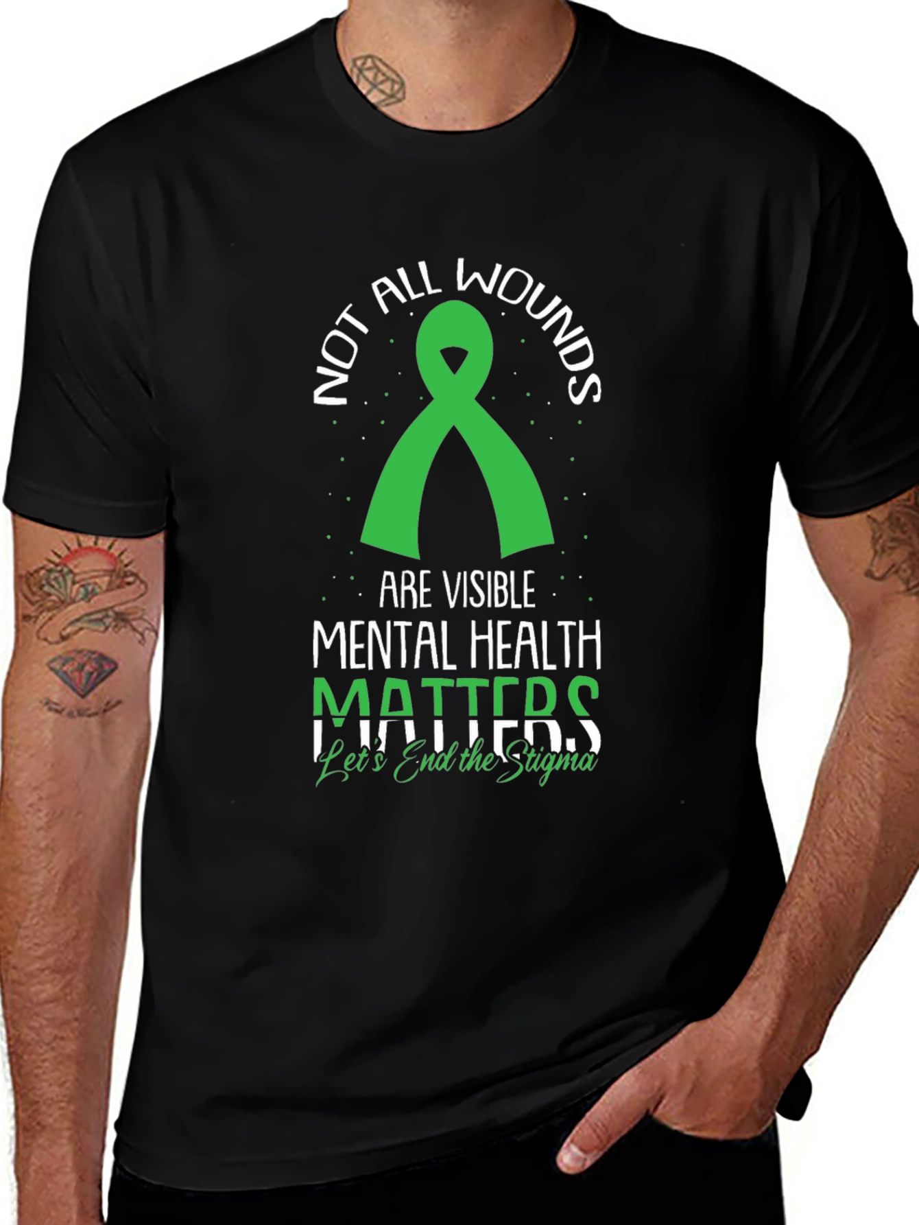 Variant 5 of Mental Health Matters T-Shirt - Awareness Ribbon