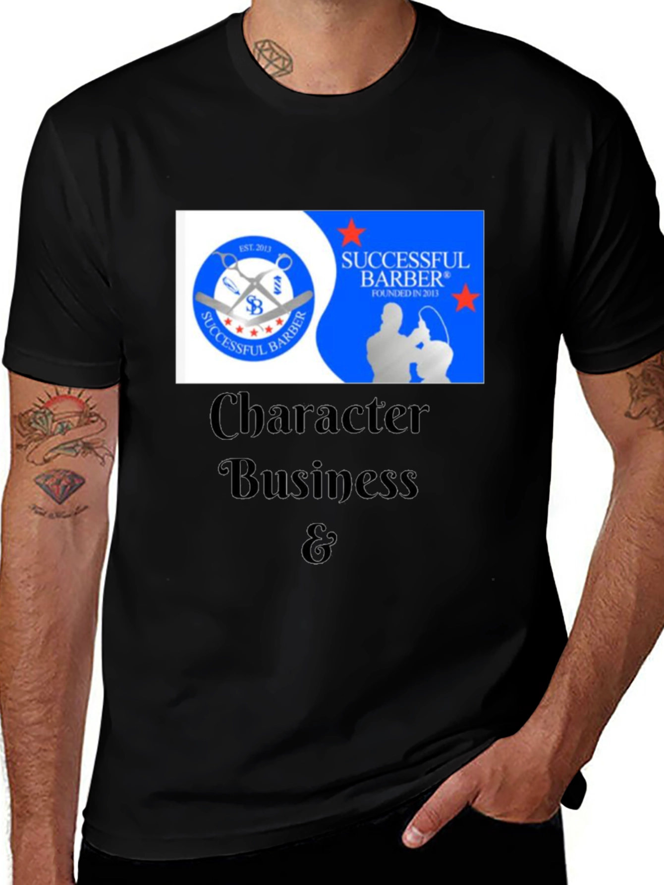 Variant 15 of Successful Barber Character Business T-Shirt