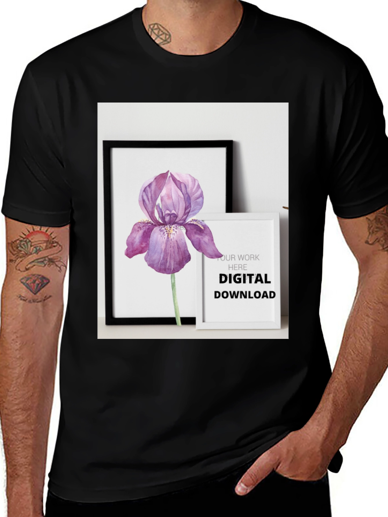 Variant 3 of Floral Art Print Tee - Digital Download