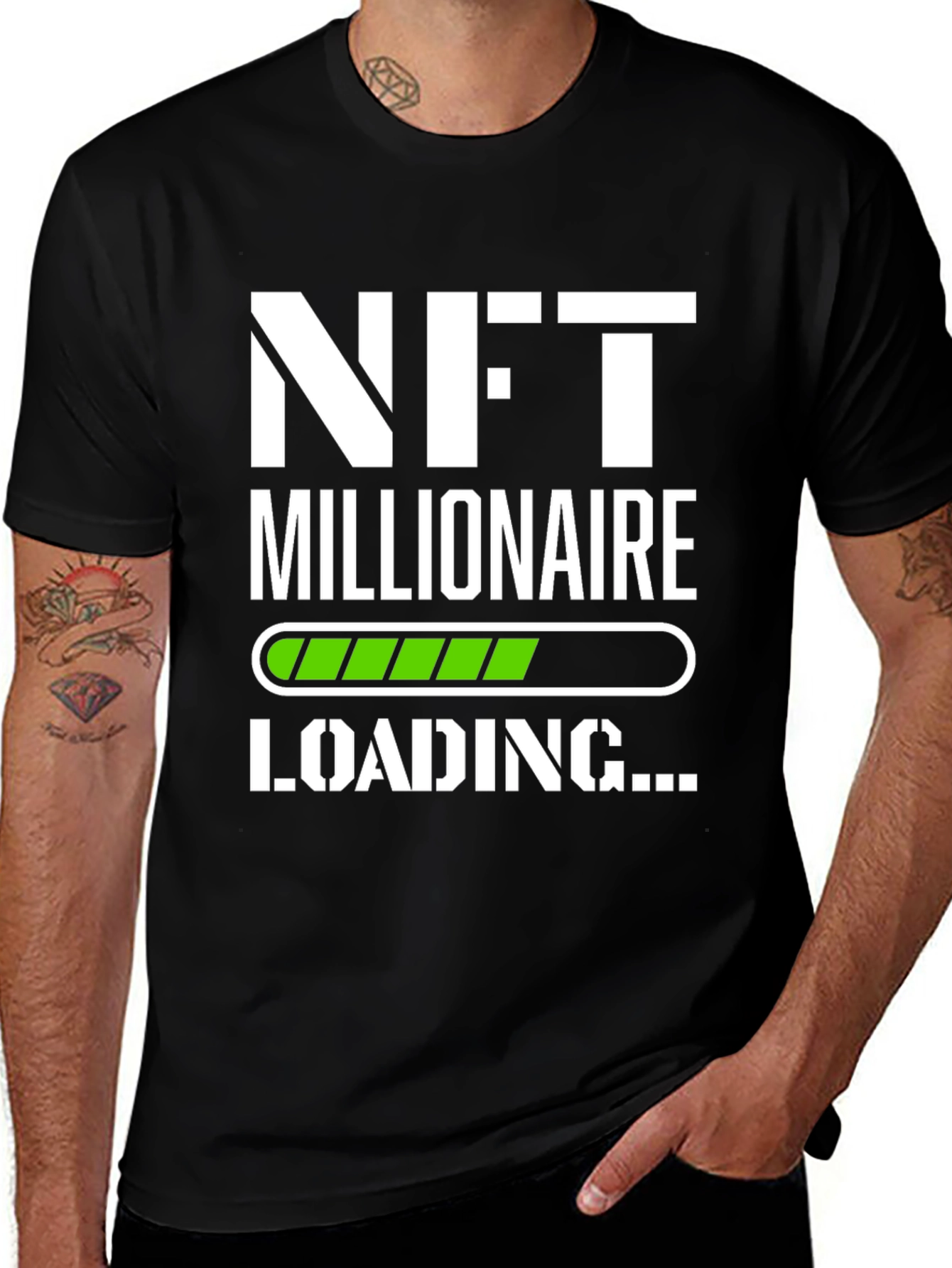 NFT Millionaire Loading Black T-Shirt