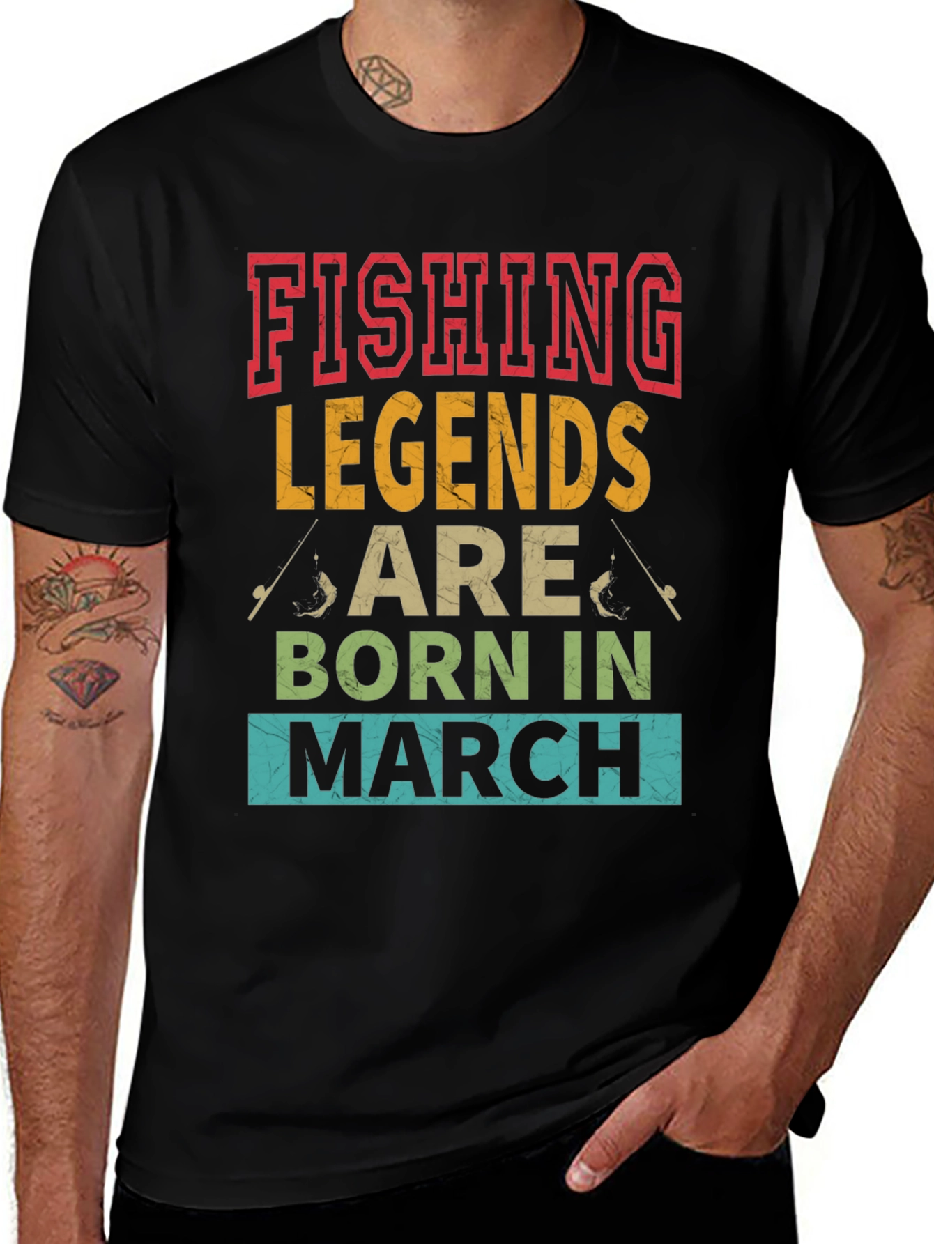 Variant 7 of Fishing Legends Born in March T-Shirt
