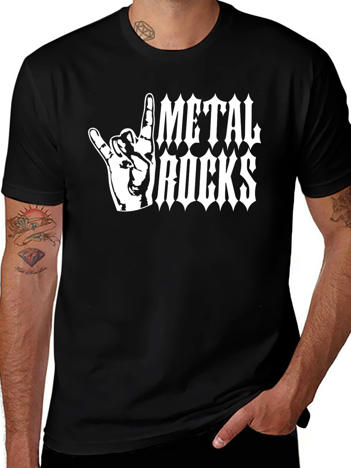 Metal Rocks T-Shirt - Heavy Metal Hand Sign