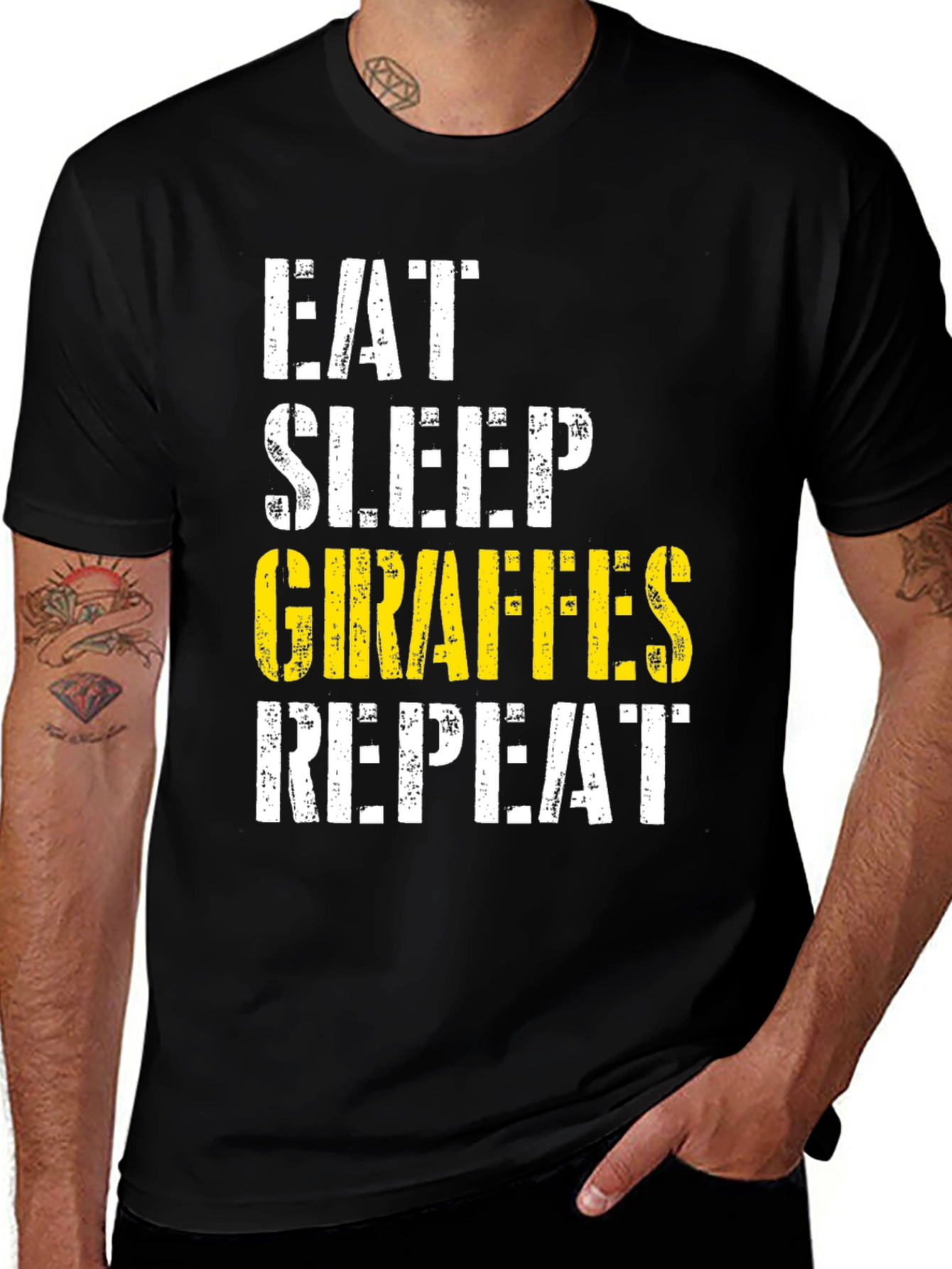 Variant 13 of Eat Sleep Giraffes Repeat T-Shirt