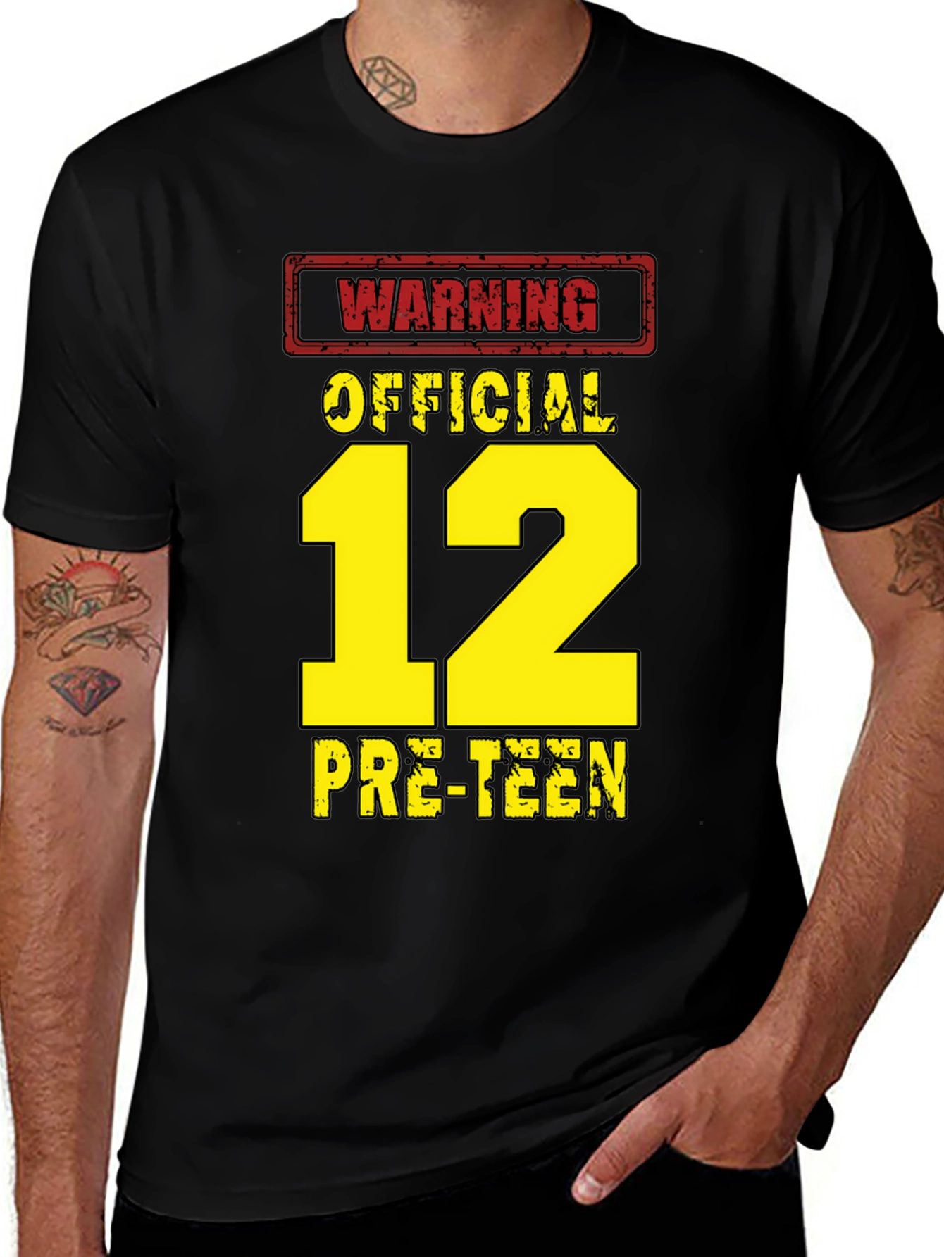 Variant 2 of Warning Official 12 Pre-Teen T-Shirt