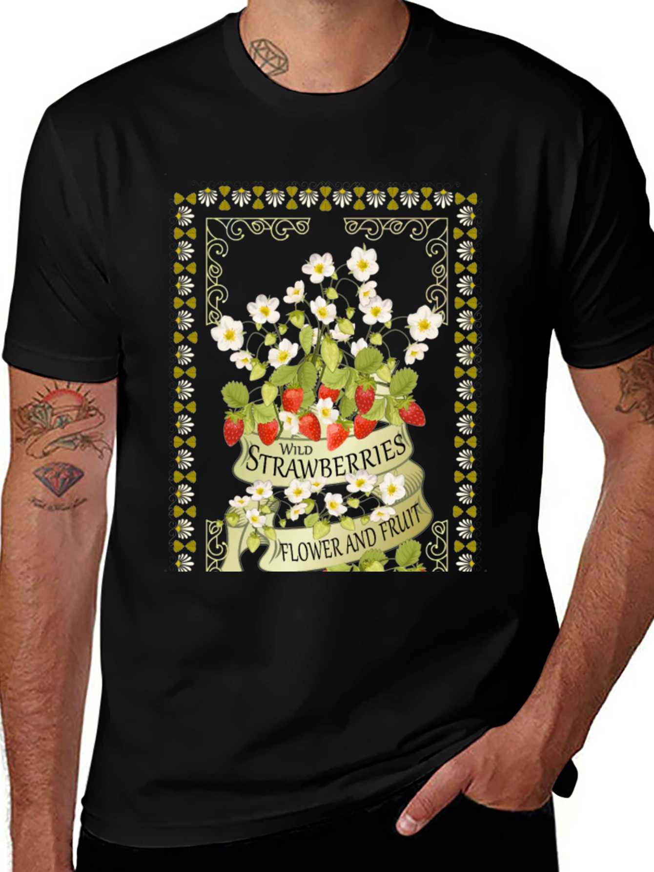 Variant 17 of Wild Strawberries Graphic Print Tee