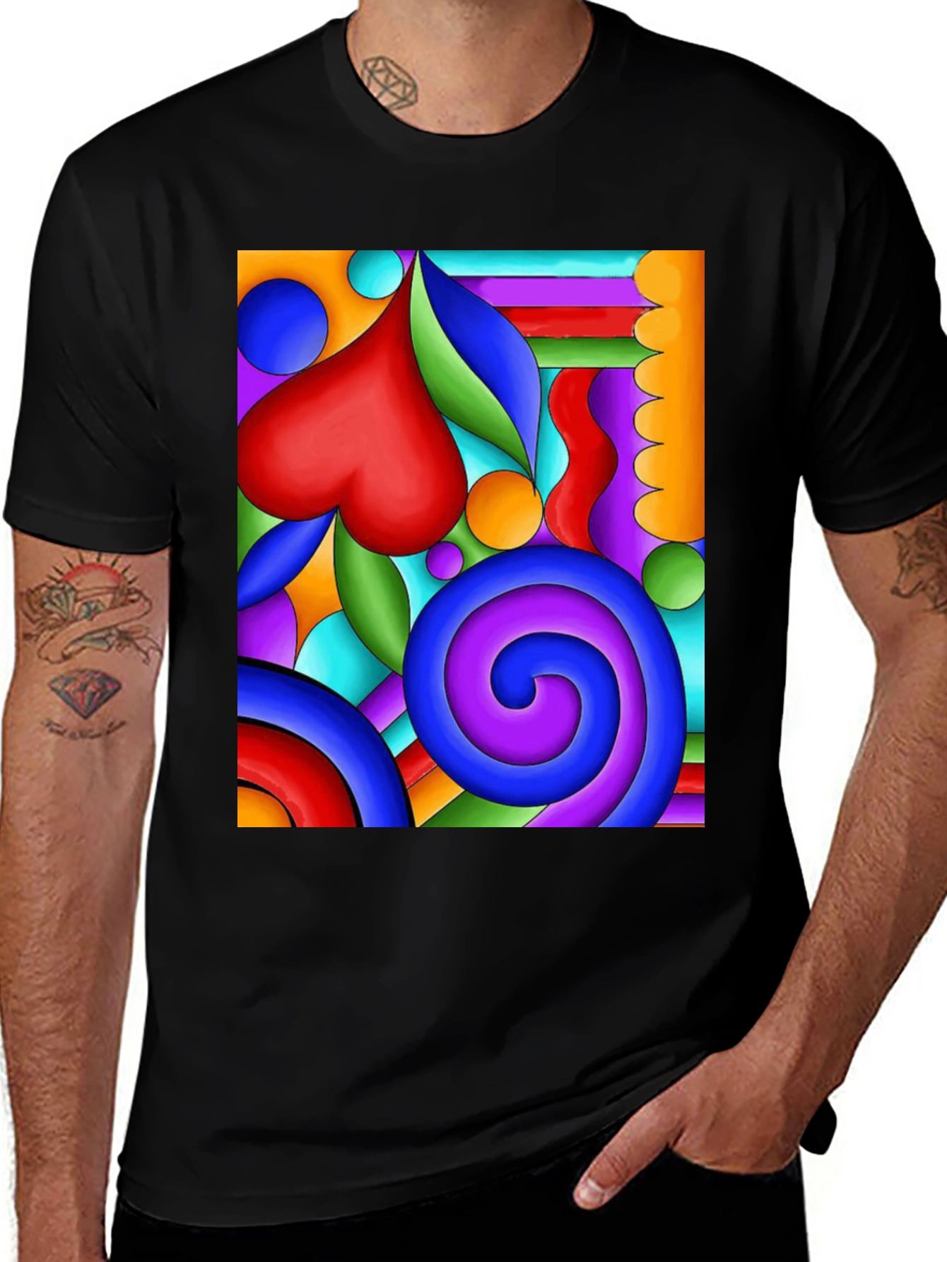Variant 21 of Abstract Geometric Colorful Graphic Tee