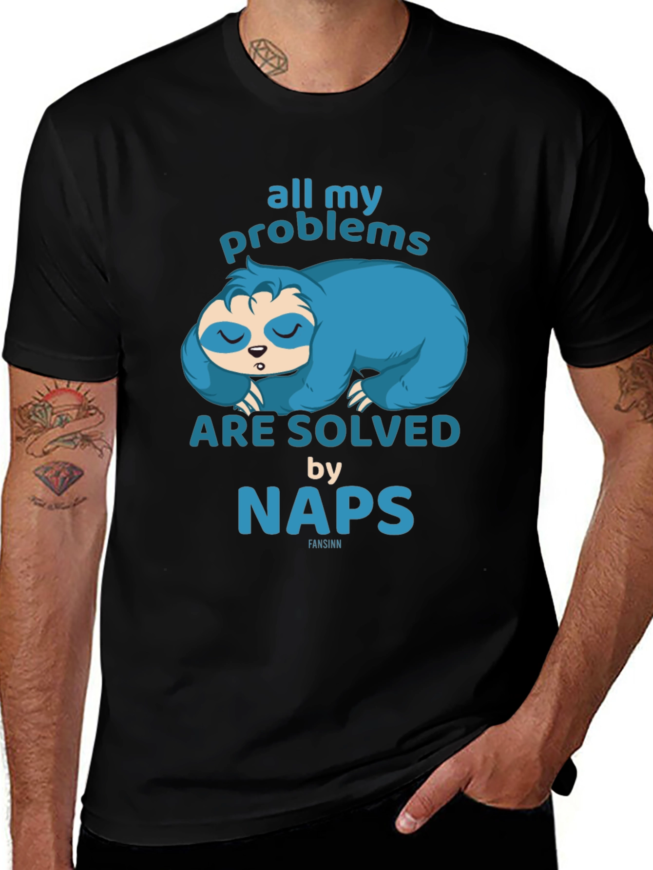 Variant 12 of Funny Sloth Naps T-Shirt - All My Problems Solved