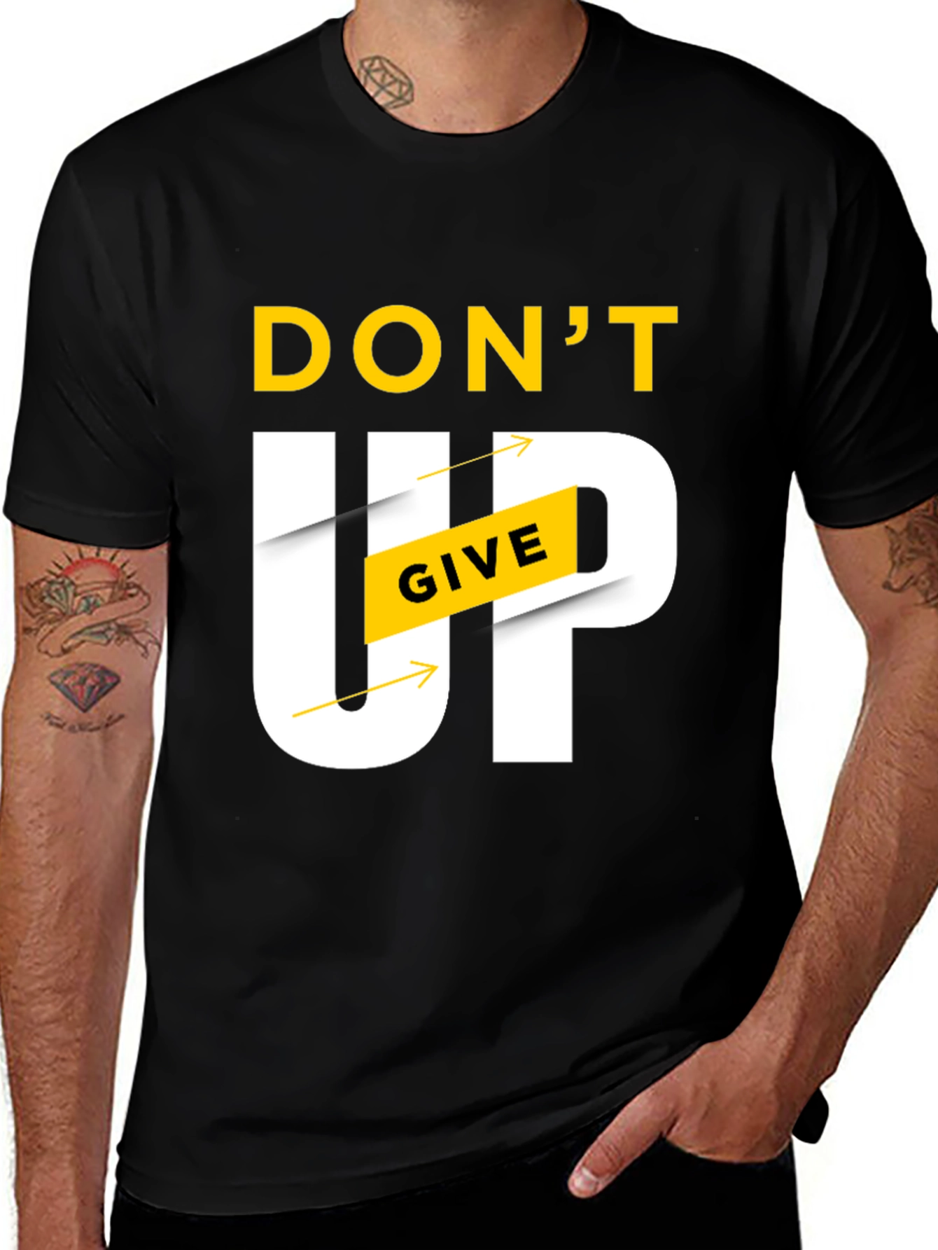 Variant 5 of Motivational "Don't Give Up" Graphic Tee