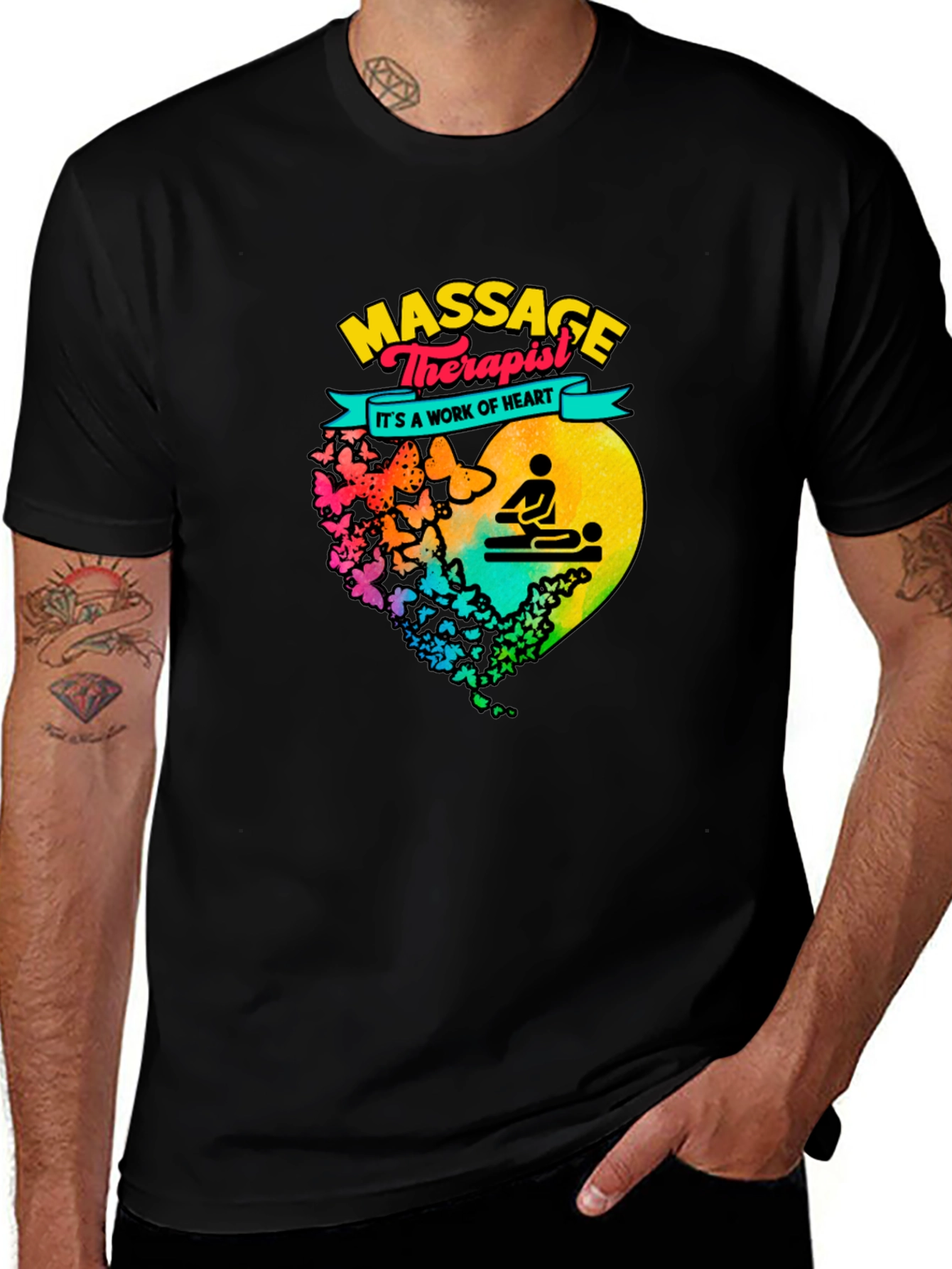 Variant 11 of Massage Therapist Heart Graphic T-Shirt