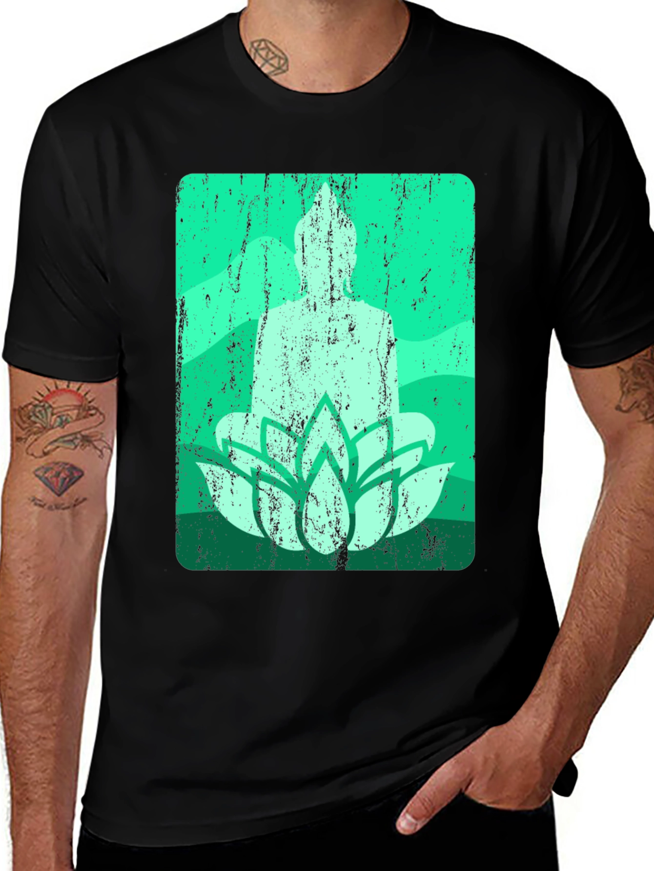 Variant 27 of Buddha Lotus Graphic T-Shirt
