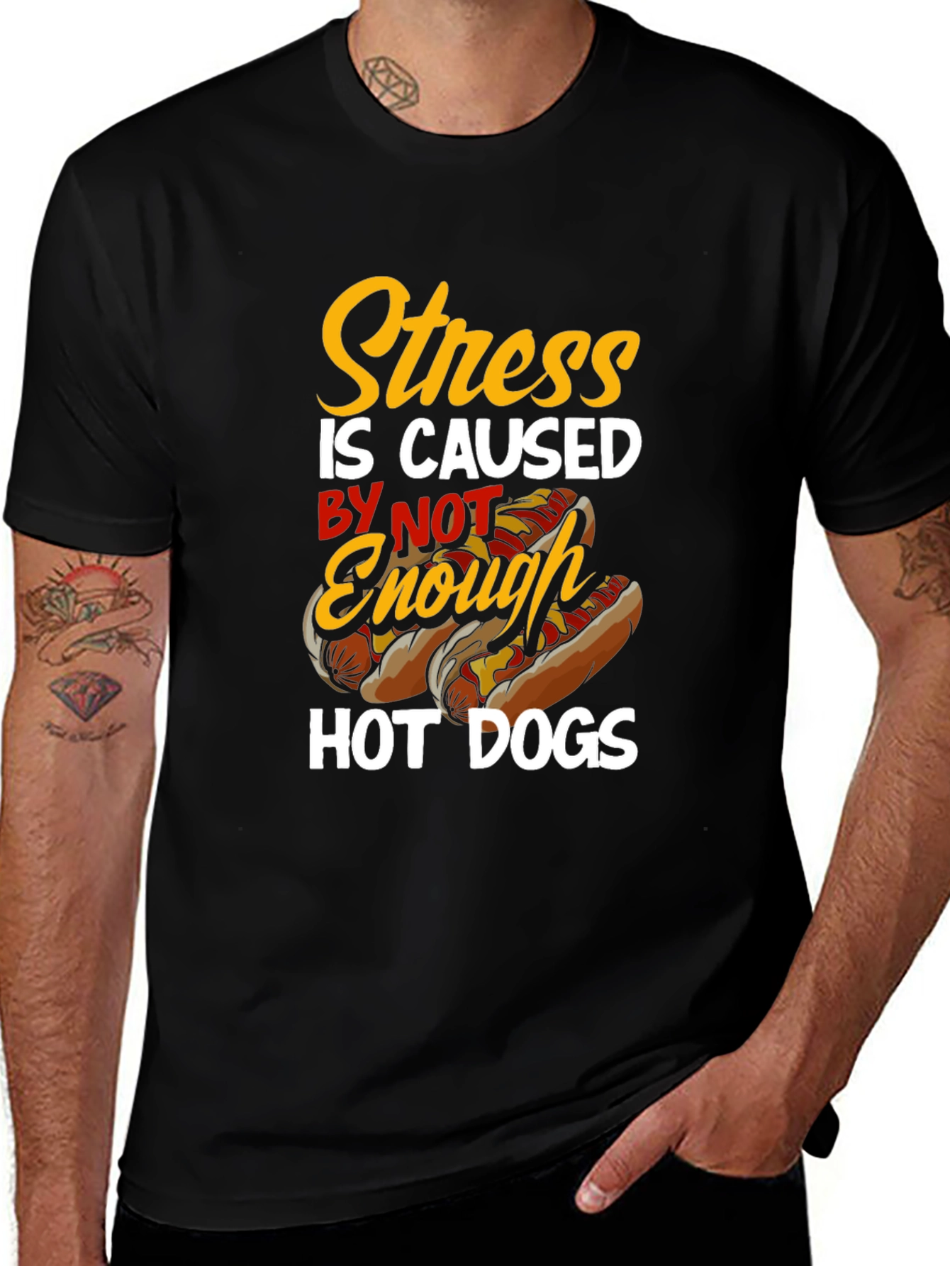 Variant 23 of Funny Hot Dog Lover T-Shirt - Stress Relief