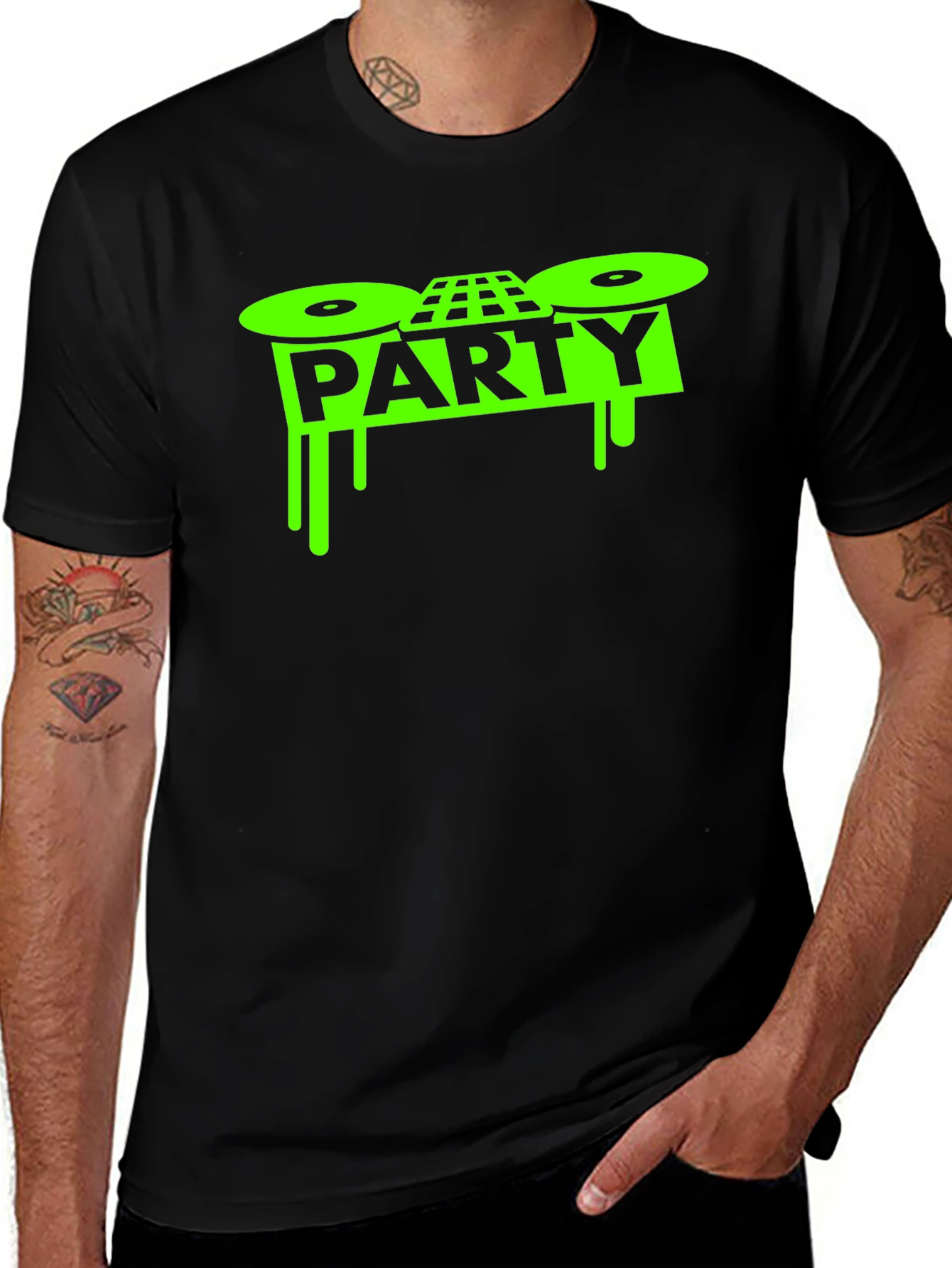 Variant 15 of Party DJ Graphic T-Shirt - Black