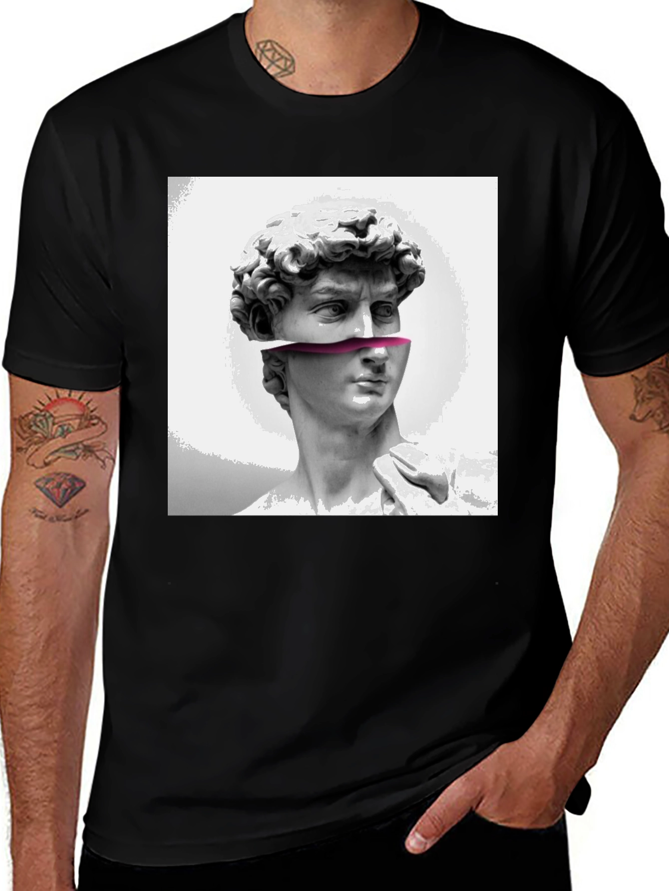 Variant 30 of David Statue Graphic Tee - Modern Art T-Shirt